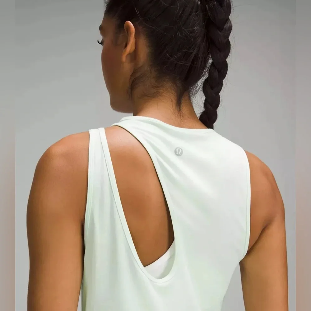 Lululemon Shoulder Cut-Out Yoga Tank Kohlrabi Green